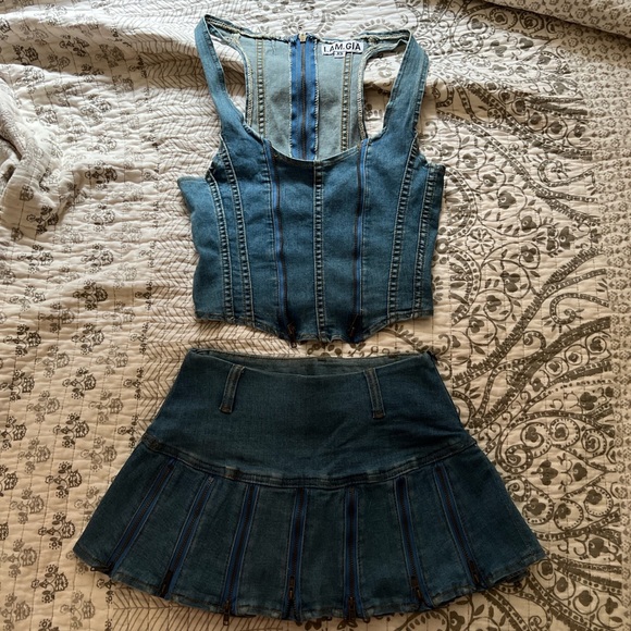 I.AM.GIA Dresses & Skirts - i am gia denim claudia skirt and coco corset set